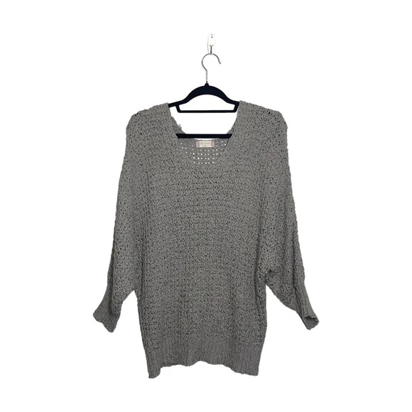 Altar’d State Sweater Chunky Knit Oversized Taupe Beige V-neck Medium Women’s - Picture 1 of 10